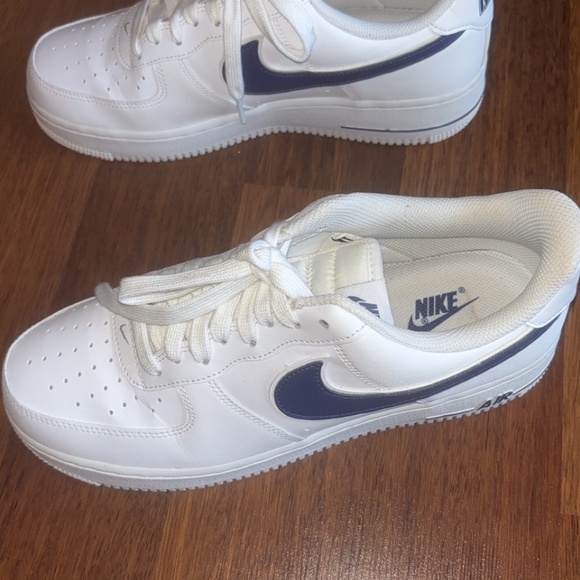 Nike Air Force 1 Low White Deep Royal Sneakers - Picture 3 of 6